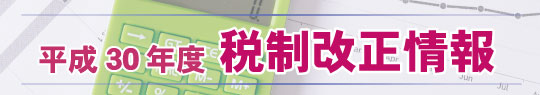 平成30年度　税制改正情報