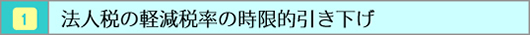 法人税の軽減税率の時限的引き下げ