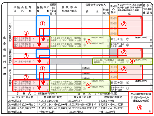 料 保険 書き方 控除 申告 確定