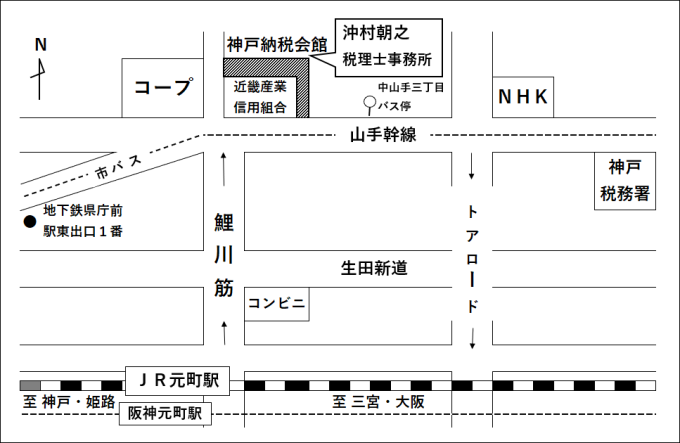 沖村朝之税理士事務所_地図_R5.8.21現在