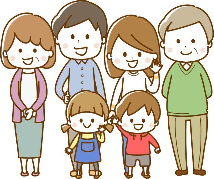 家族イラスト3世代22896103