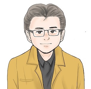 ⑧瀧本先生 似顔絵 ﾄﾘﾐﾝｸﾞ