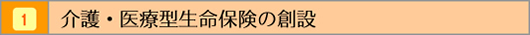 介護・医療型生命保険の創設