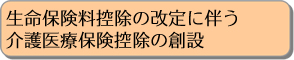 生命保険料控除の改定に伴う介護医療保険控除の創設